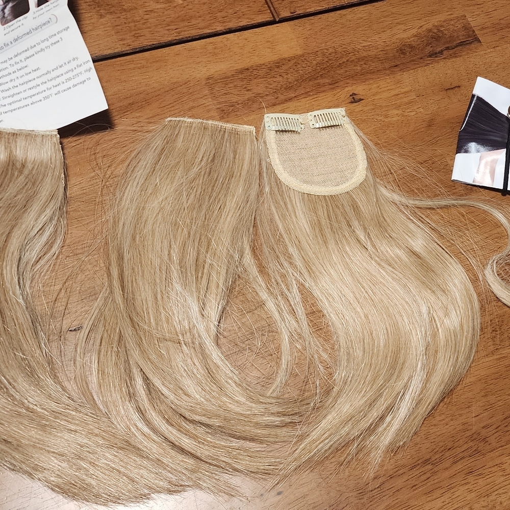 (4) Pale Blonde 12" Clip in Hair Extensions - NEW